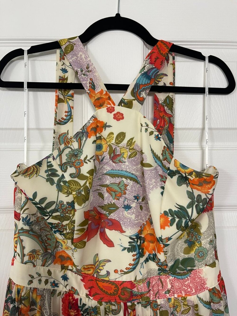 Like New | Lulus | Size L | Lilja Cream Floral Print Maxi Dress - Picture 4 of 7